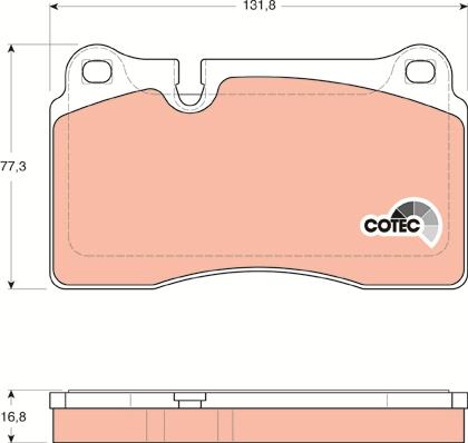 TRW GDB1670 - Тормозные колодки, дисковые, комплект unicars.by