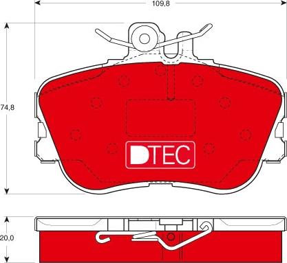 TRW GDB1094DTE - Тормозные колодки, дисковые, комплект unicars.by