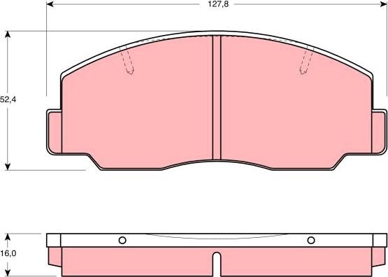 TRW GDB1096 - Тормозные колодки, дисковые, комплект unicars.by