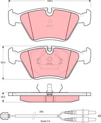 TRW GDB1098 - Тормозные колодки, дисковые, комплект unicars.by