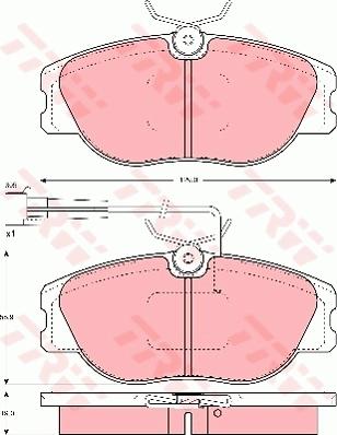 TRW GDB1052 - Тормозные колодки, дисковые, комплект unicars.by