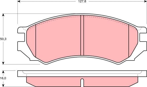 TRW GDB1005 - Тормозные колодки, дисковые, комплект unicars.by