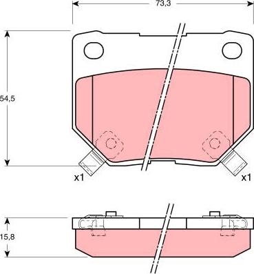 TRW GDB1007 - Тормозные колодки, дисковые, комплект unicars.by