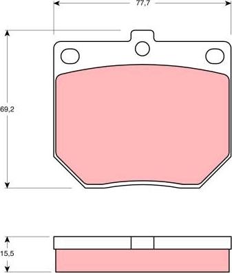 TRW GDB1019 - Тормозные колодки, дисковые, комплект unicars.by