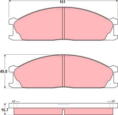 TRW GDB1017 - Тормозные колодки, дисковые, комплект unicars.by