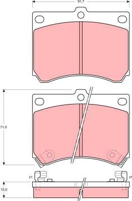 TRW GDB1029 - Тормозные колодки, дисковые, комплект unicars.by