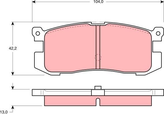 TRW GDB1025 - Тормозные колодки, дисковые, комплект unicars.by