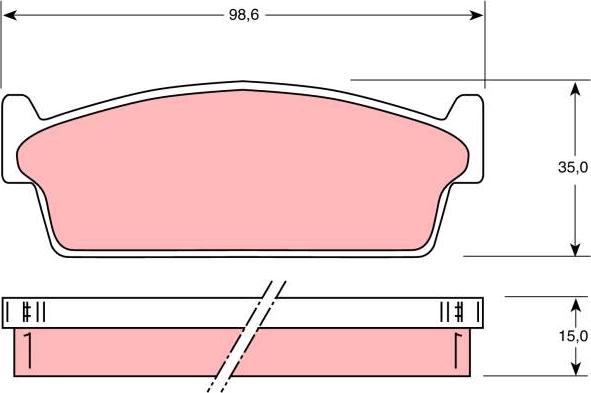 TRW GDB1021 - Тормозные колодки, дисковые, комплект unicars.by