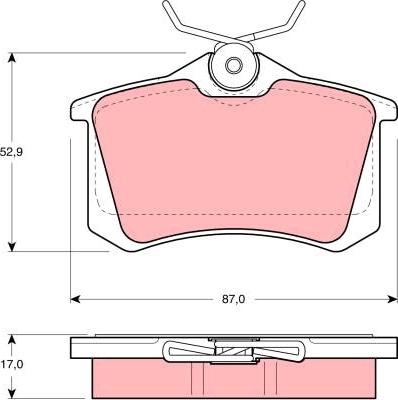 TRW GDB1196 - Тормозные колодки, дисковые, комплект unicars.by