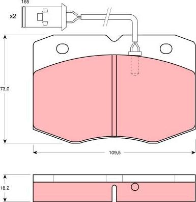 TRW GDB1111 - Тормозные колодки, дисковые, комплект unicars.by