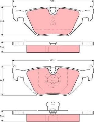 TRW GDB1189 - Тормозные колодки, дисковые, комплект unicars.by