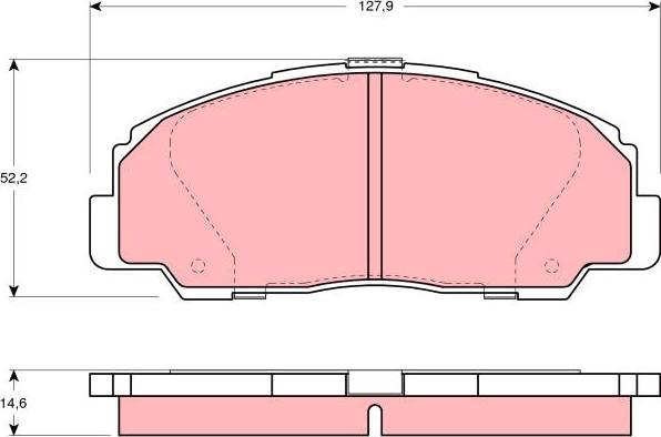 TRW GDB1135 - Тормозные колодки, дисковые, комплект unicars.by