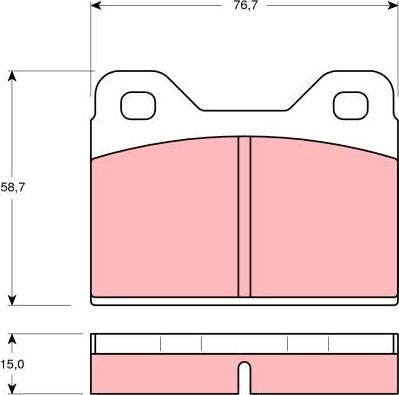 TRW GDB112 - Тормозные колодки, дисковые, комплект unicars.by