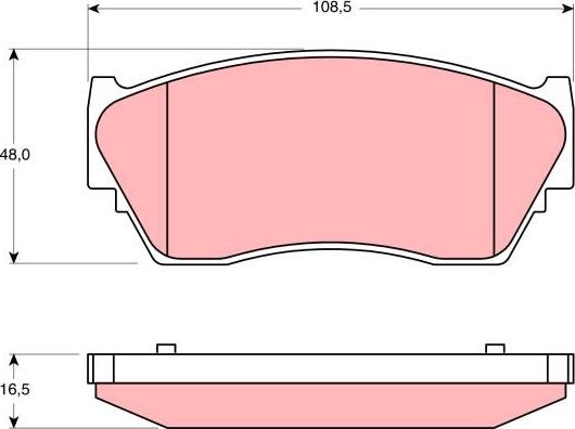 TRW GDB1170 - Тормозные колодки, дисковые, комплект unicars.by