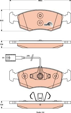 TRW GDB1899 - Тормозные колодки, дисковые, комплект unicars.by