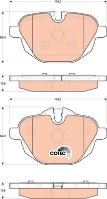 TRW GDB1840 - Тормозные колодки, дисковые, комплект unicars.by