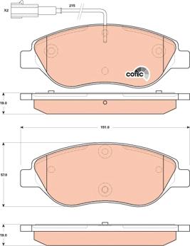 TRW GDB1855 - Тормозные колодки, дисковые, комплект unicars.by