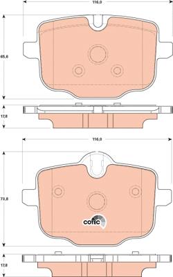 TRW GDB1869 - Тормозные колодки, дисковые, комплект unicars.by