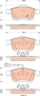 TRW GDB1864 - Тормозные колодки, дисковые, комплект unicars.by