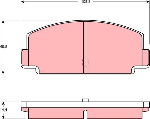 TRW GDB186 - Тормозные колодки, дисковые, комплект unicars.by