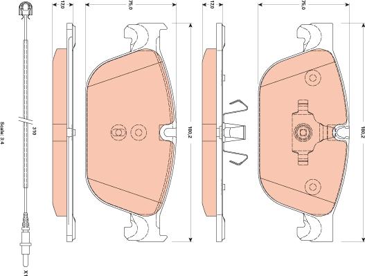 TRW GDB1889 - Тормозные колодки, дисковые, комплект unicars.by