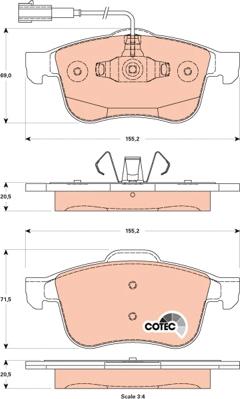 TRW GDB1880 - Тормозные колодки, дисковые, комплект unicars.by