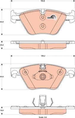 TRW GDB1882 - Тормозные колодки, дисковые, комплект unicars.by