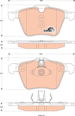 TRW GDB1835 - Тормозные колодки, дисковые, комплект unicars.by