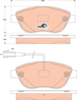 TRW GDB1829 - Тормозные колодки, дисковые, комплект unicars.by