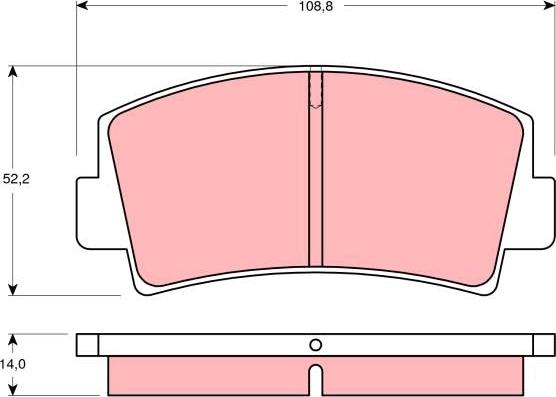 TRW GDB139 - Тормозные колодки, дисковые, комплект unicars.by