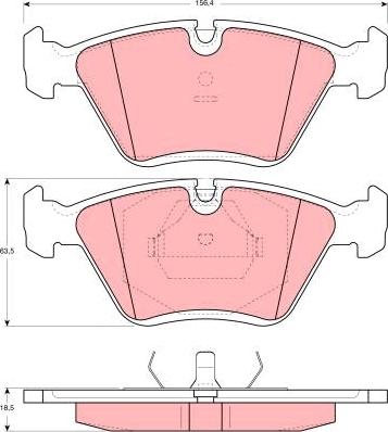 TRW GDB1355 - Тормозные колодки, дисковые, комплект unicars.by