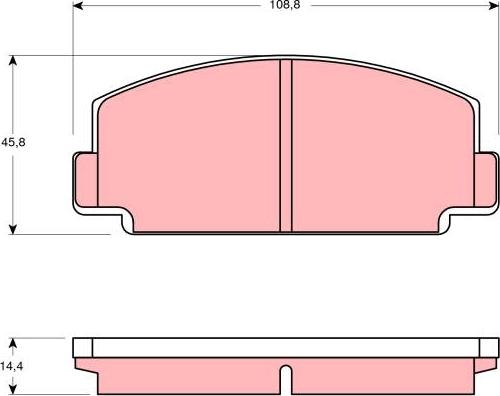 TRW GDB130 - Тормозные колодки, дисковые, комплект unicars.by