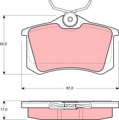 TRW GDB1372 - Тормозные колодки, дисковые, комплект unicars.by