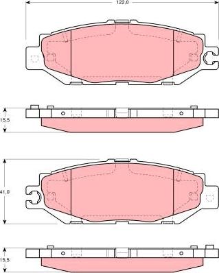 TRW GDB1240 - Тормозные колодки, дисковые, комплект unicars.by