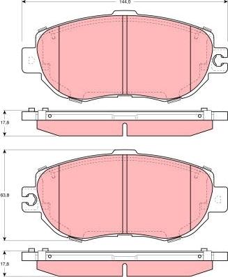 TRW GDB1241 - Тормозные колодки, дисковые, комплект unicars.by