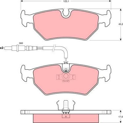 TRW GDB1258 - Тормозные колодки, дисковые, комплект unicars.by