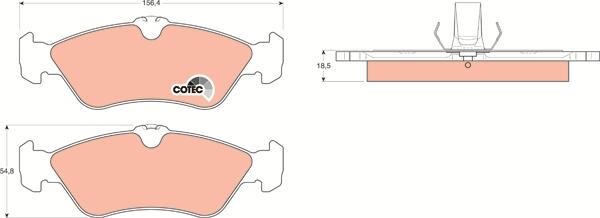 TRW GDB1263 - Тормозные колодки, дисковые, комплект unicars.by