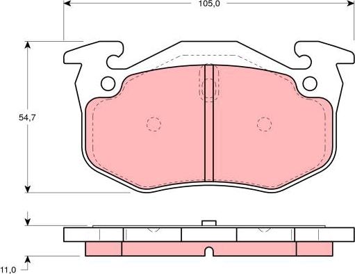 TRW GDB1217 - Тормозные колодки, дисковые, комплект unicars.by