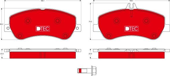 TRW GDB1798DTE - Тормозные колодки, дисковые, комплект unicars.by