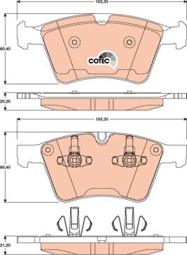 TRW GDB1797 - Тормозные колодки, дисковые, комплект unicars.by