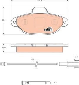 TRW GDB1745 - Тормозные колодки, дисковые, комплект unicars.by