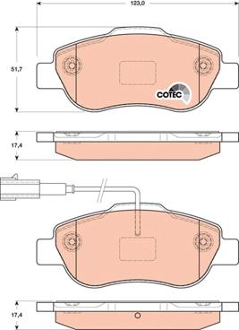 TRW GDB1746 - Тормозные колодки, дисковые, комплект unicars.by