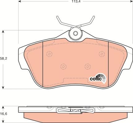 TRW GDB1740 - Тормозные колодки, дисковые, комплект unicars.by