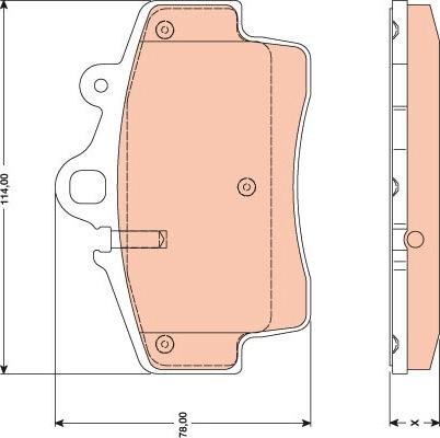 TRW GDB1756 - Тормозные колодки, дисковые, комплект unicars.by