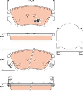 TRW GDB1782 - Тормозные колодки, дисковые, комплект unicars.by