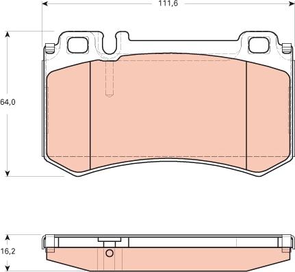 TRW GDB1735 - Тормозные колодки, дисковые, комплект unicars.by