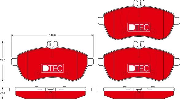 TRW GDB1736DTE - Тормозные колодки, дисковые, комплект unicars.by