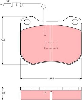 TRW GDB173 - Тормозные колодки, дисковые, комплект unicars.by