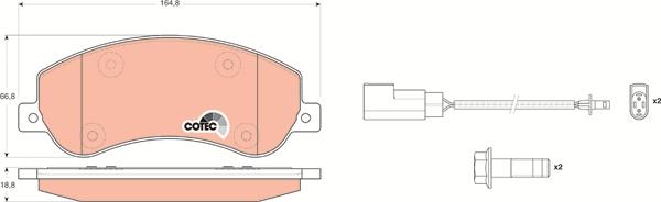 TRW GDB1724 - Тормозные колодки, дисковые, комплект unicars.by