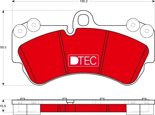 TRW GDB1720DTE - Тормозные колодки, дисковые, комплект unicars.by